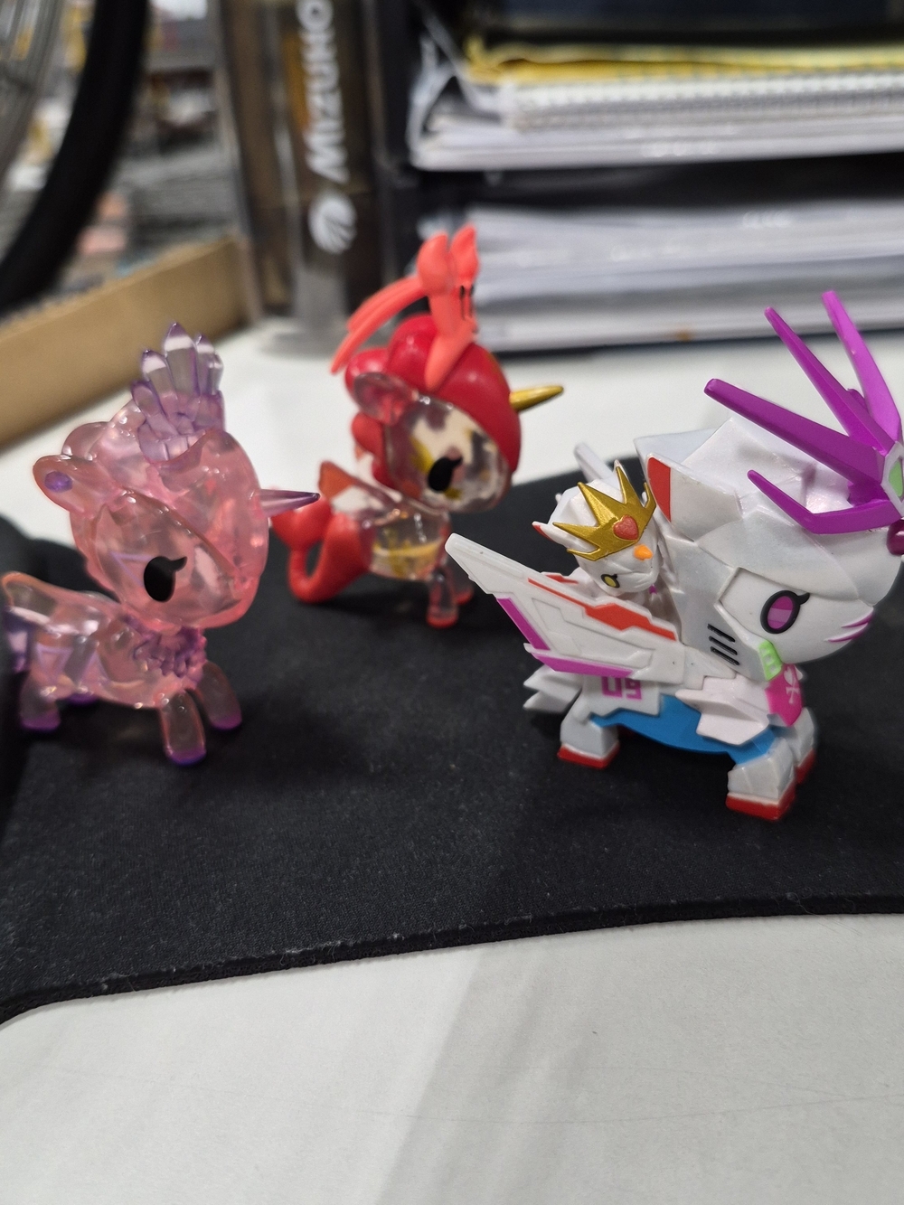 White & Pink Kids Fantasy Robot Unicorn Toy - Pack of 3